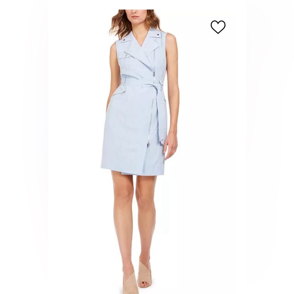 Calvin Klein Zipper Wrap Dress